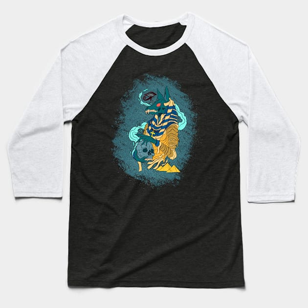 Anubis Baseball T-Shirt by InspirationColor